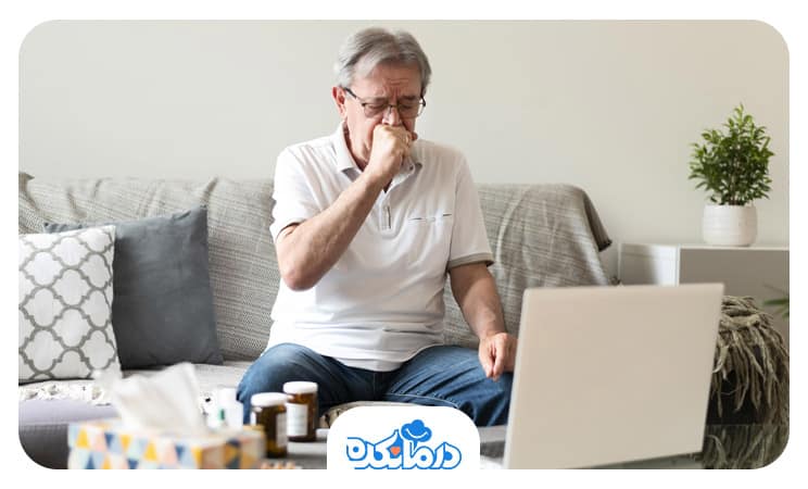 یکی از علائم خلط گلو سرفه کردن است.