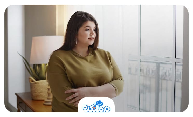  تصویری از فردی که دارای اضافه وزن است. 
