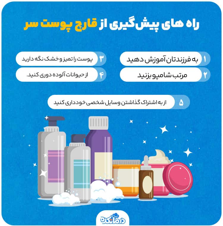 اینفوگرافی درباره راه‌های پیشگیری از قارچ پوست سر